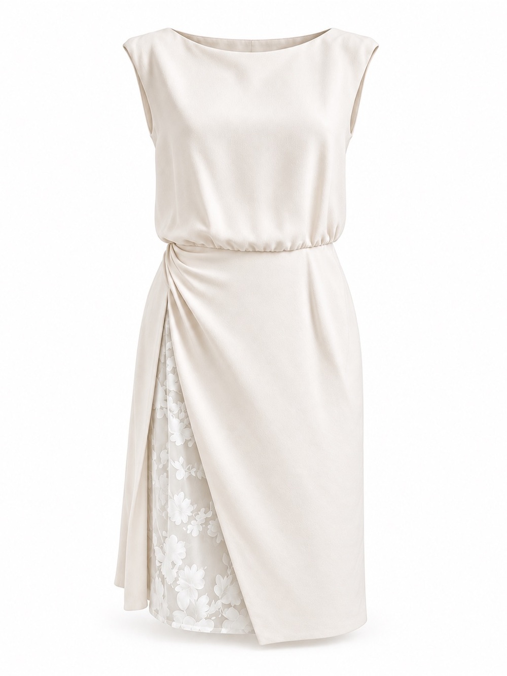Vintage Valentino Haute Couture Silk Ivory Drape Dress